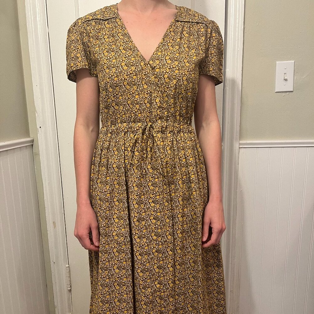 Christy Dawn The Dawn Dress Gold Floral S - Picture 4 of 10